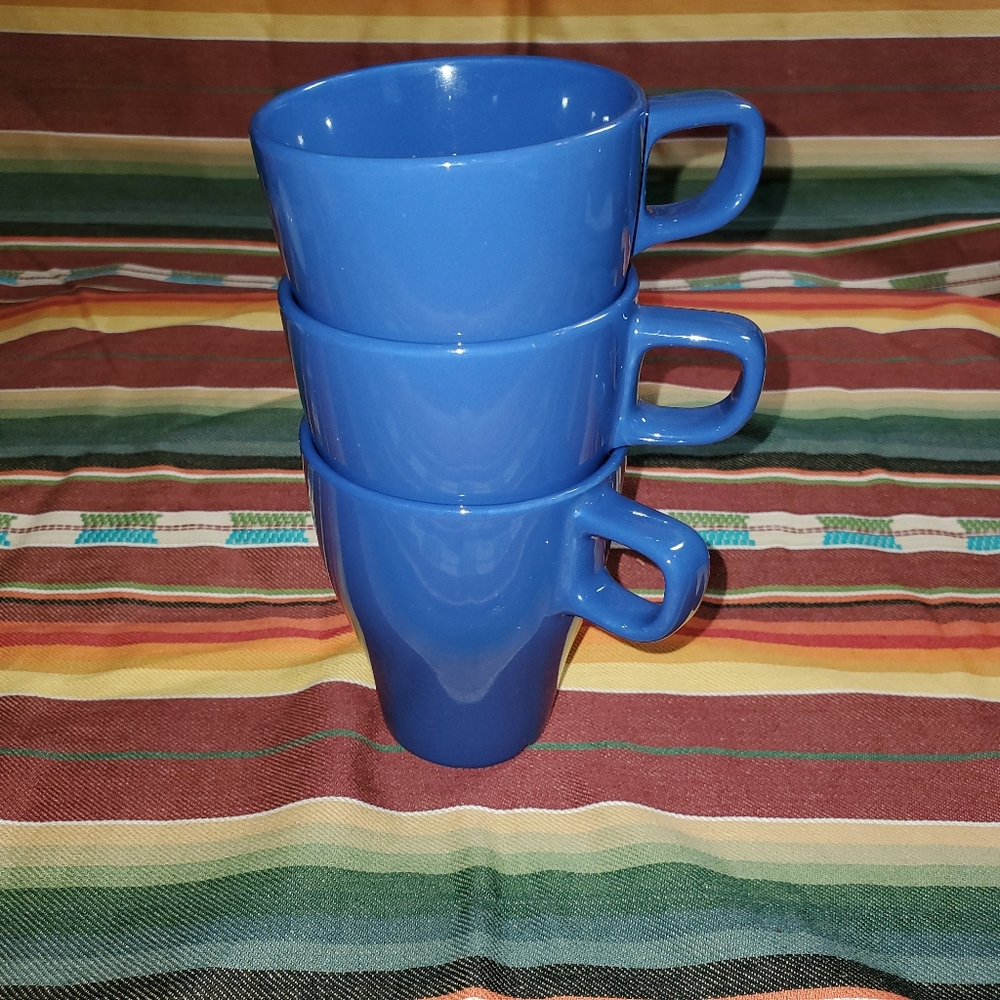 IKEA Stackable Fargrik Cobalt Mugs
